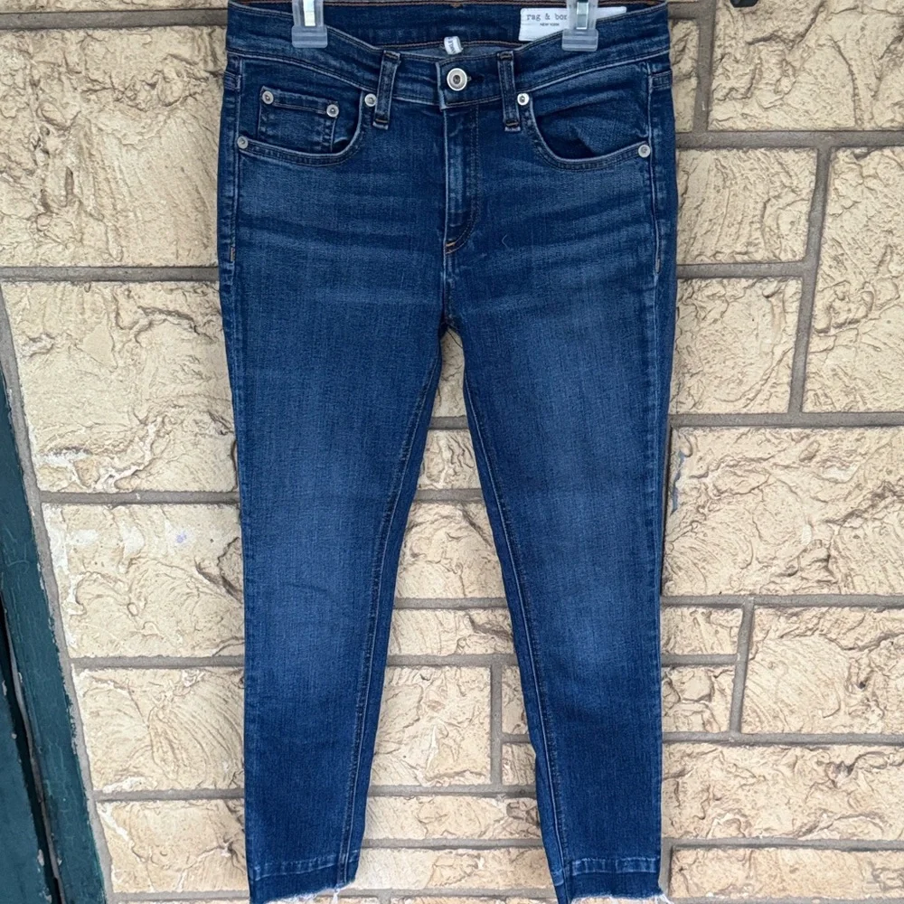 Rag & Bone Dark Blue Skinny Ankle Jeans Size 25